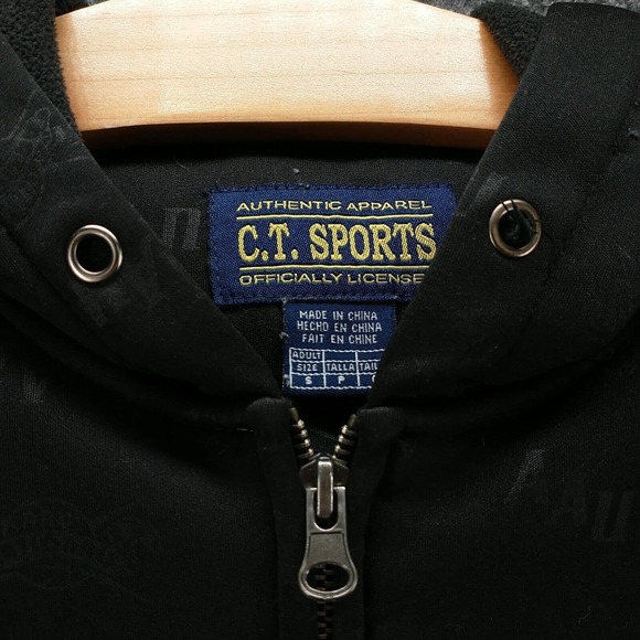 C.T. Sports Men's AAU Nationals Final Four Zip Up Hoodie Black S All Over Print - Picture 3 of 16